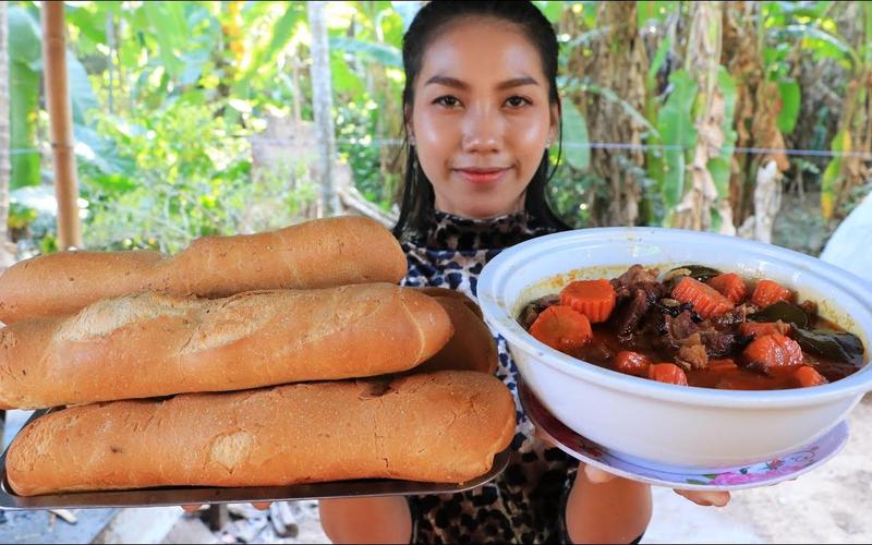 柬埔寨网红美女做美食