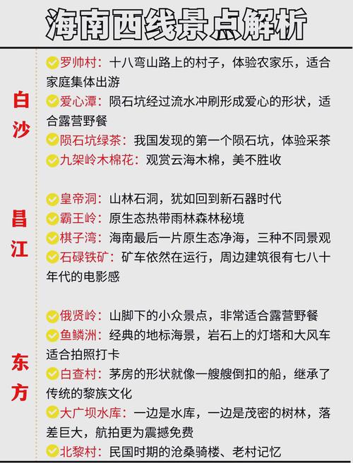 海南西线旅游攻略必去景点