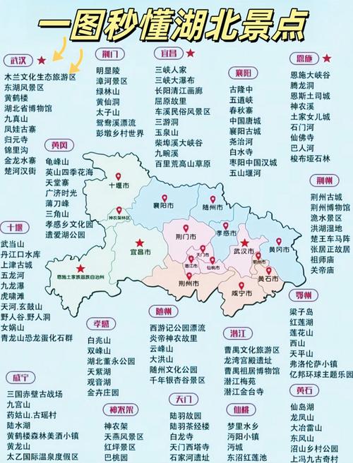 湖北旅游景点地图高清版最新