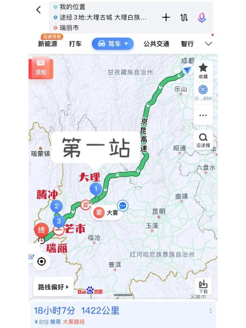 成都到瑞丽自驾游攻略