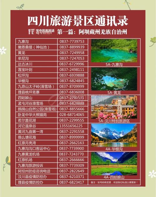 四川旅游景点大全排名榜