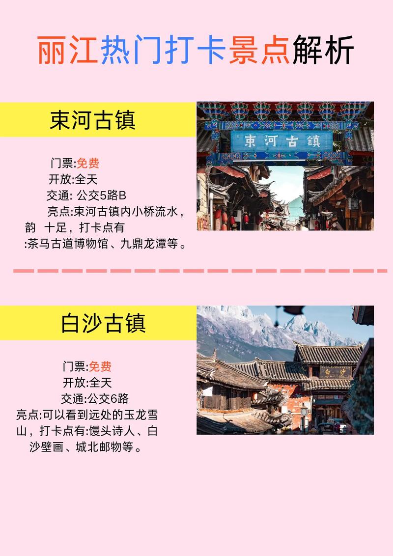 丽江旅游景点门票一览表