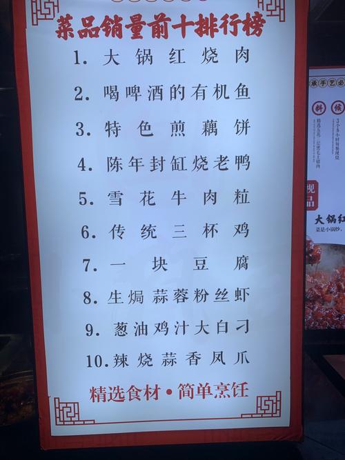 中餐厅美食名字大全