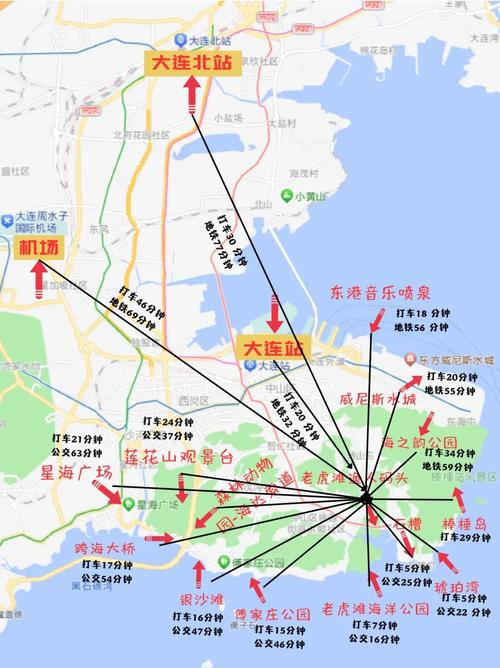 大连 旅游景点 地图