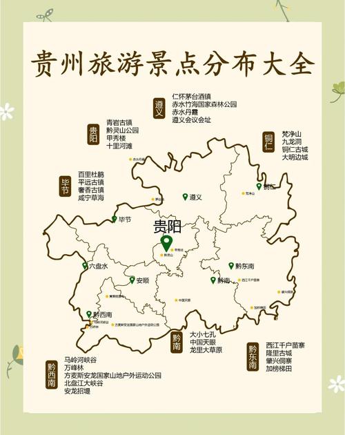 贵州旅游景点地图图片