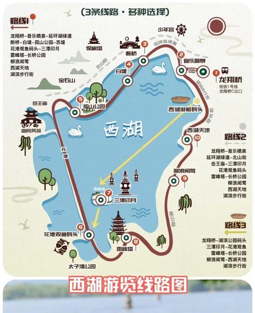 杭州市旅游景点分布图