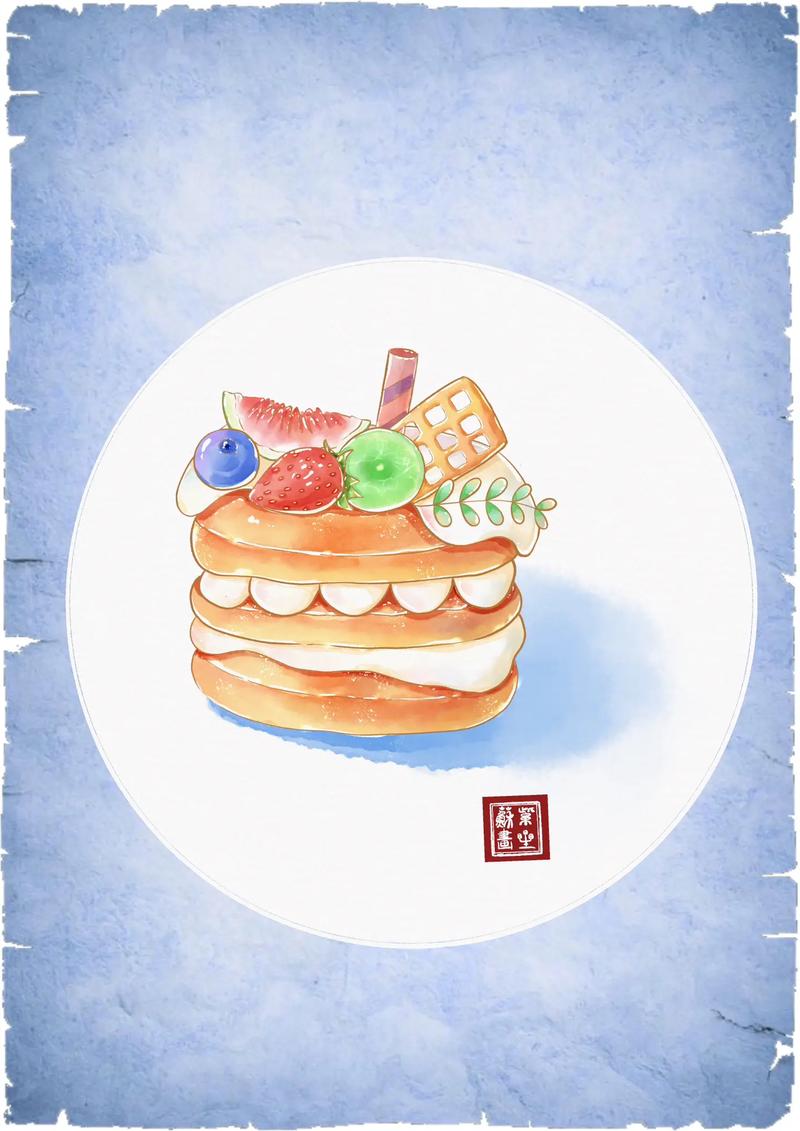 美食画画图片简单版