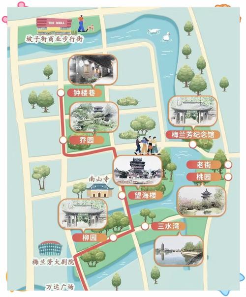 江苏泰州旅游景点地图