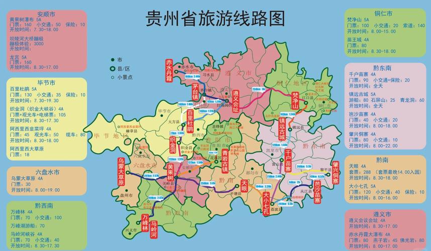 贵州旅游景点之间交通