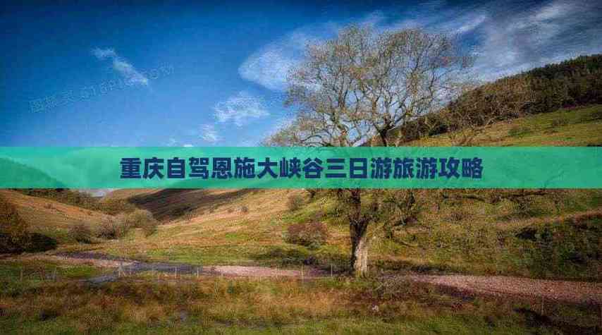 重庆到恩施自驾游攻略