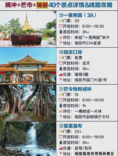 云南腾冲瑞丽旅游攻略